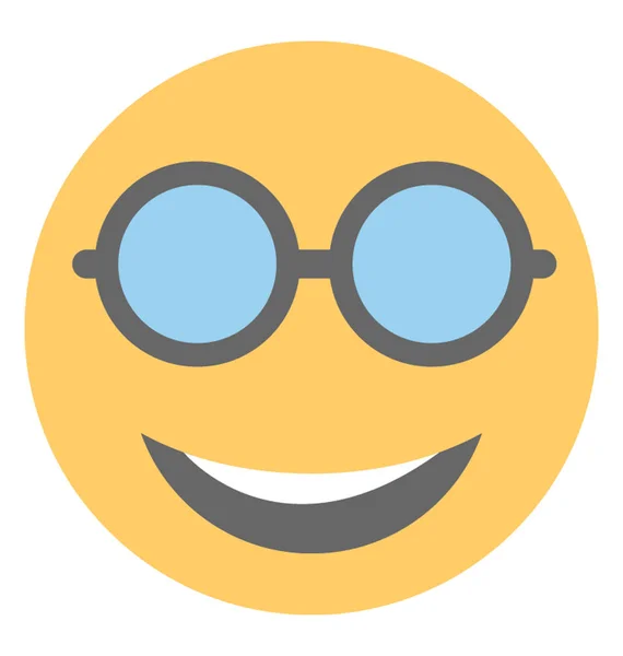 Cool Smileygezicht Gelukkig Emoji — Stockvector