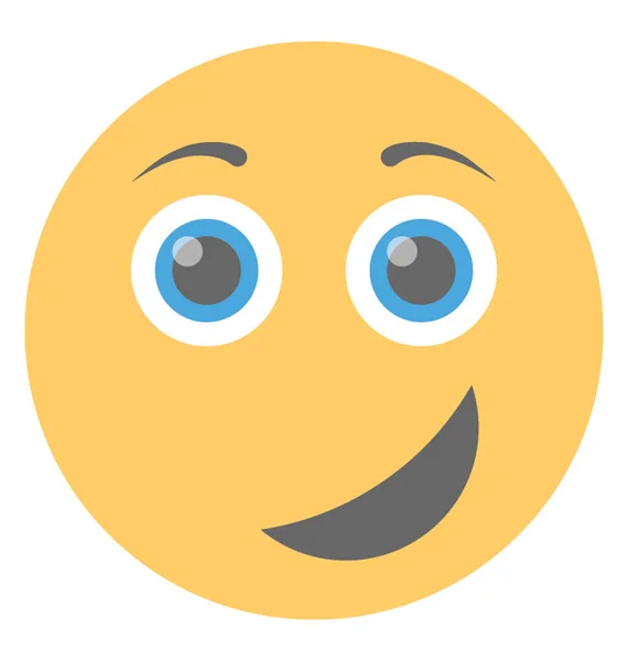 Sorprendida Sonrisa Emoticono Cara — Archivo Imágenes Vectoriales