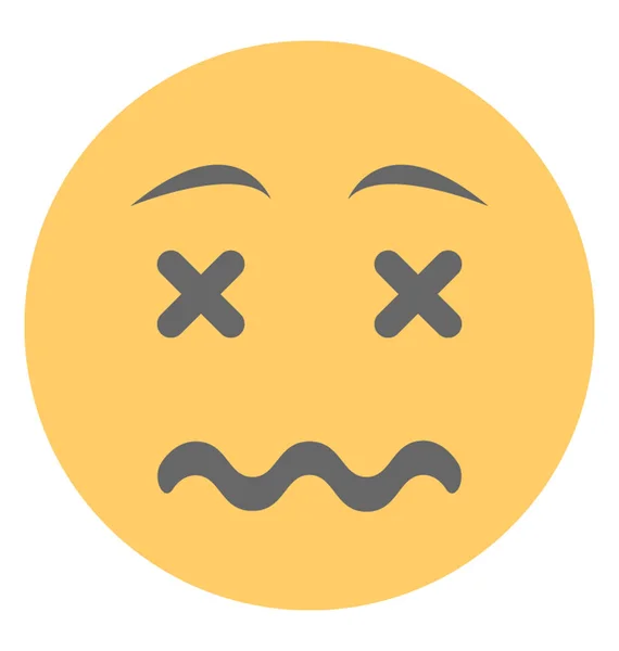 Una Cara Sonriente Confusa Emoji Confuso — Vector de stock