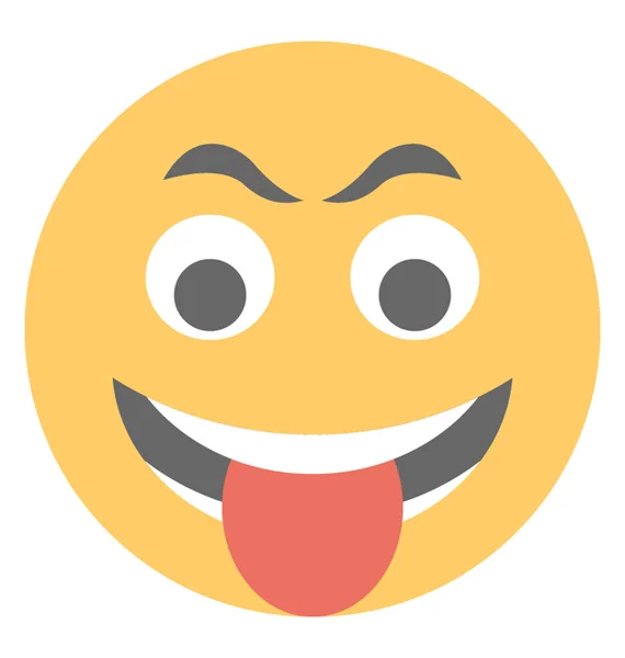 Eine Soziale Kommunikationsplattform Emoji Frechen Ausdruck — Stockvektor