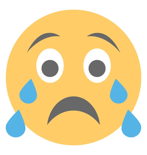 Emoji Llorando Con Lágrimas — Vector de stock