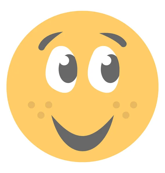 Ευτυχισμένη Έκφραση Μέσα Από Εικονίδιο Emoticon — Διανυσματικό Αρχείο