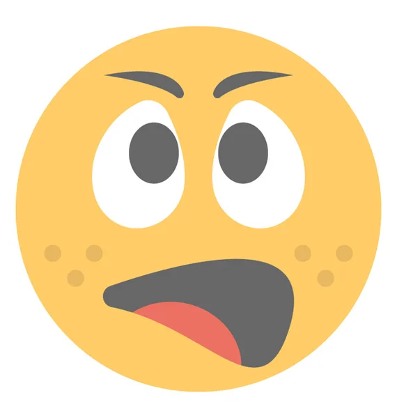 Uma Expressão Emoticon Doh Face — Vetor de Stock
