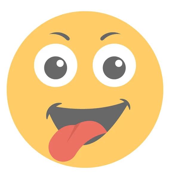 Social Communication Platforms Emoji Naughty Expression — Stock Vector