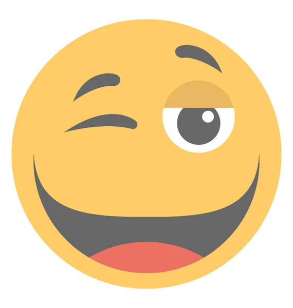 Emoticon Que Descreve Expressão Sorrir —  Vetores de Stock