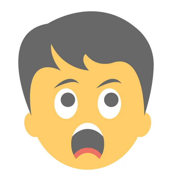 一个心烦意乱的笑脸 疲倦的表情通过 Emoji — 图库矢量图片