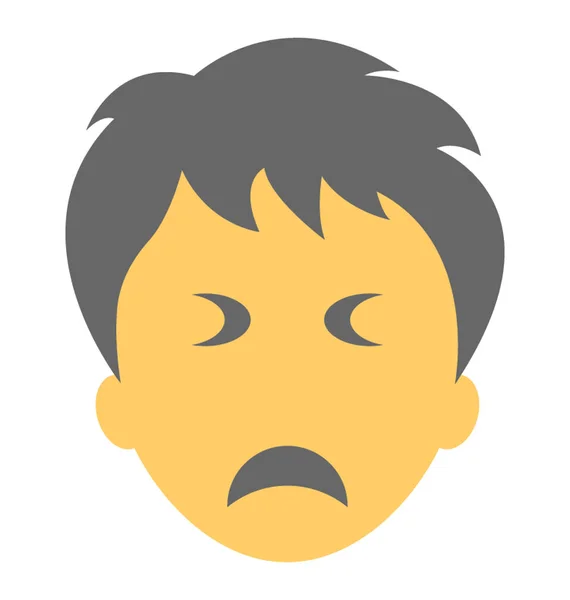Doh Face Emoticon Expression — Stock Vector