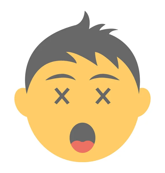 Zavarba Mosolygó Arc Zavaros Emoji — Stock Vector