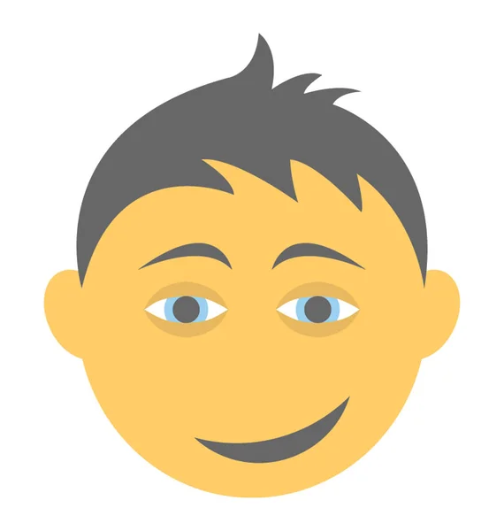 Sorprendida Sonrisa Emoticono Cara — Vector de stock