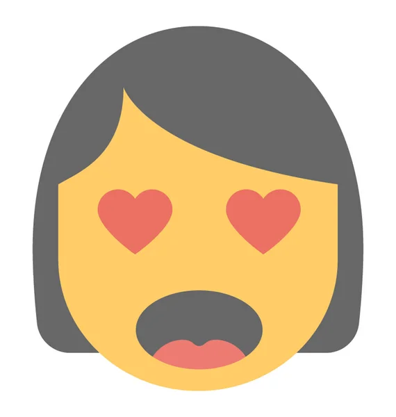 Emoji Représentant Tomber Amoureux Concept — Image vectorielle