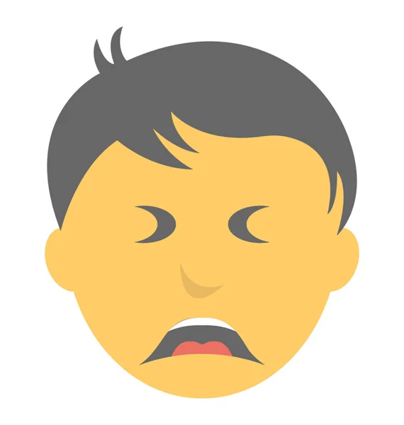 Zpropadená Veselý Obličej Zmatený Emoji — Stockový vektor