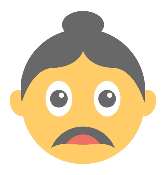 Emoticon Che Raffigura Espressione Tristezza Depressione — Vettoriale Stock