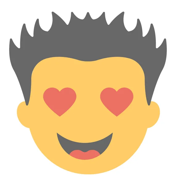 Emoji Steht Für Das Konzept Des Verliebtseins — Stockvektor