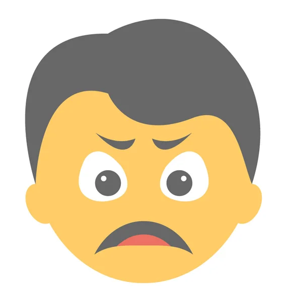 Rozrušený Smajlík Unavenou Tvář Výraz Přes Emoji — Stockový vektor
