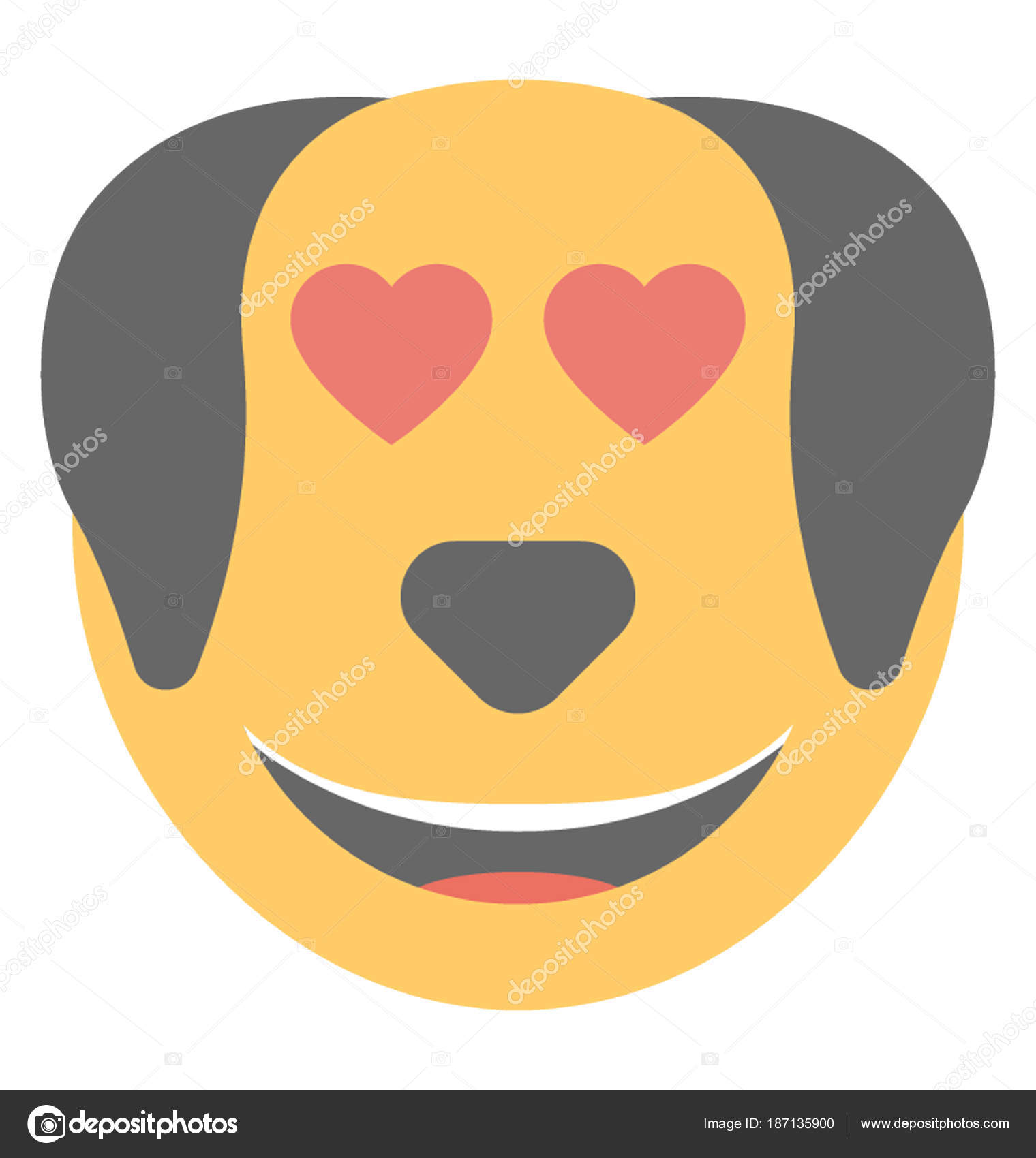 Dog Laughing Expression Shown Smiley — Stock Vector © creativestall