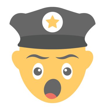 Gülen esneme düz simgesi tasarım