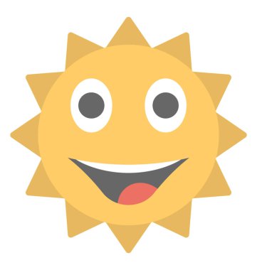 Güneş ifade bir parlayan güneş gülümseyen,