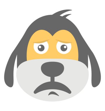 Üzgün olmak ifade bir köpek yüzü gülen
