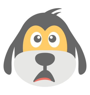 Üzgün olmak ifade bir köpek yüzü gülen