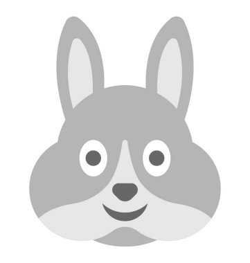 Bunny ifade bayraklarında uzun kulaklı bir surat
