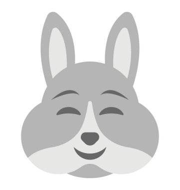 Bunny ifade bayraklarında uzun kulaklı bir surat