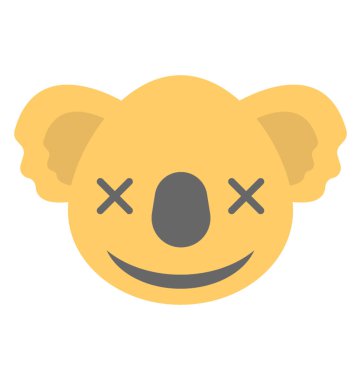 Smirking yüz gösterilen bir koala surat