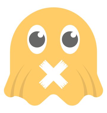 Hayalet Emoji düz simgesi