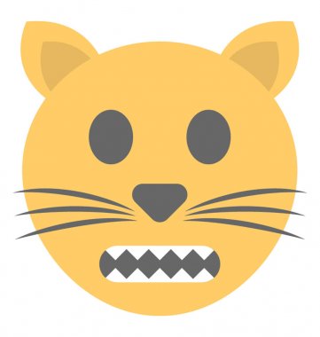 Kedi ifade bayraklarında bıyık bir surat