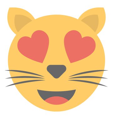 Kedi ifade bayraklarında bıyık bir surat