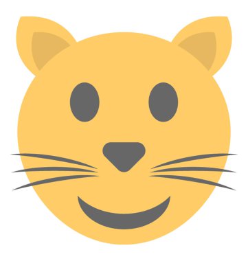 Kedi ifade bayraklarında bıyık bir surat