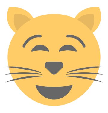 Kedi ifade bayraklarında bıyık bir surat