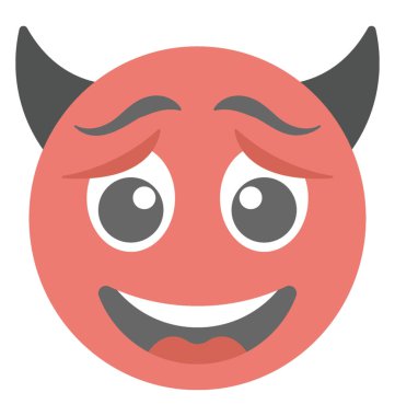 Emoji gösteren kötü sırıtış, sırıtan bir gülümseme