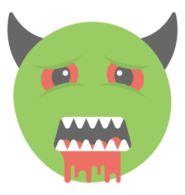 Vampir Emoji düz simgesi