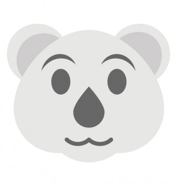 Smiley ifade sevimli olduğu bir ayı yüz 