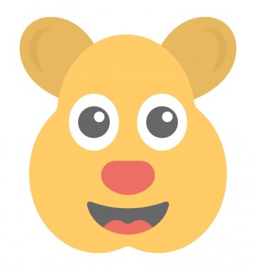 Sıçan Emoji düz simgesi