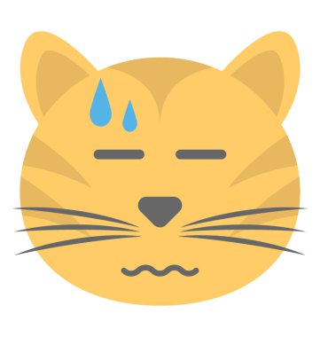 Kedi ifade bayraklarında bıyık bir surat