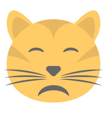 Kedi ifade bayraklarında bıyık bir surat