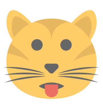 Kedi ifade bayraklarında bıyık bir surat