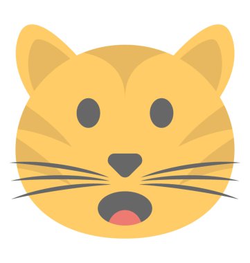 Kedi ifade bayraklarında bıyık bir surat