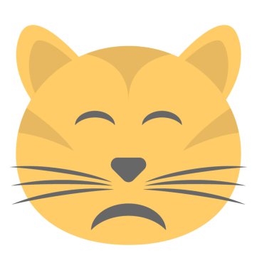 Kedi ifade bayraklarında bıyık bir surat