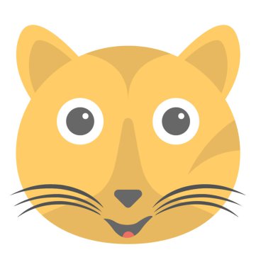 Kedi ifade bayraklarında bıyık bir surat