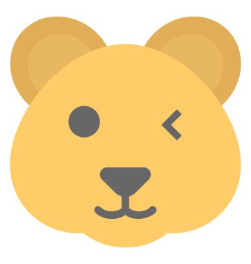 Smiley ifade yaramazlık bir ayı yüz