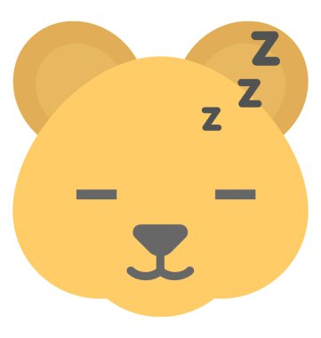 Smiley ifade uykulu olma bir ayı yüz