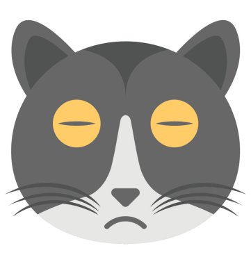 Kedi ifade bayraklarında bıyık bir surat