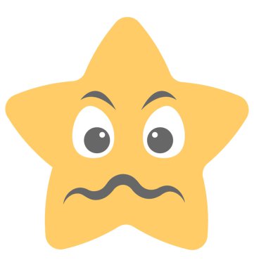 Sürpriz ve şaşkın ifade yoluyla ifade simgesi