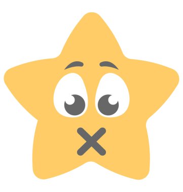 Suskun gülen düz simgesi tasarım