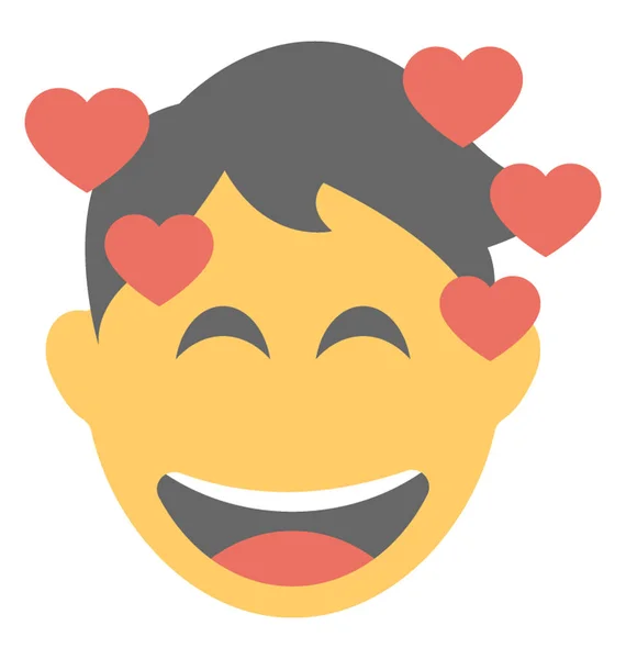Emoji Steht Für Das Konzept Des Verliebtseins — Stockvektor