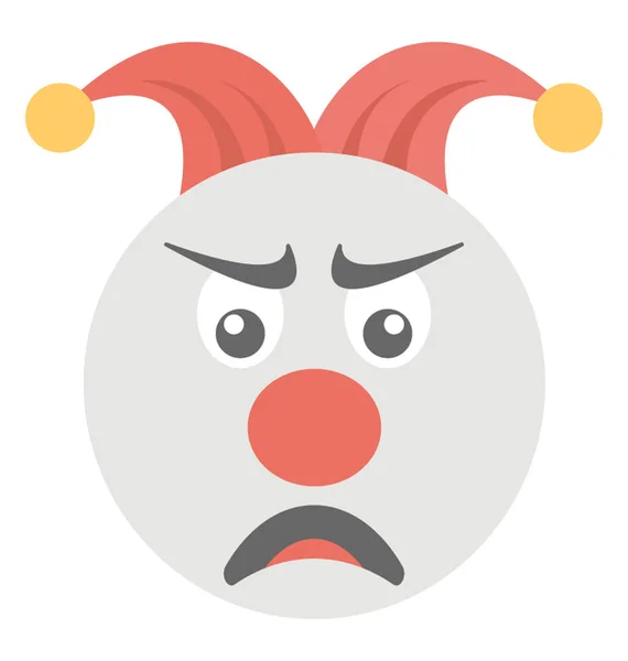 Emoticon Expressing Sadness Unhappy Smiley — Stock Vector