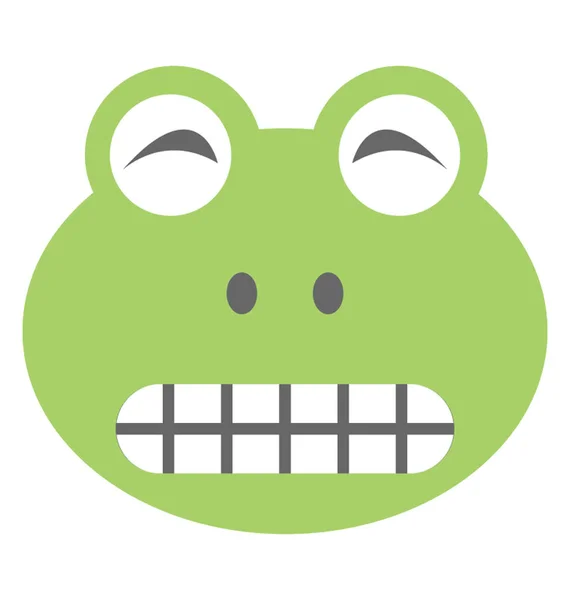 Ranas Grimacing Expresión Través Emoticones — Archivo Imágenes Vectoriales