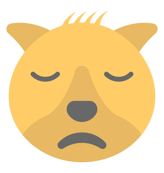 Sad Koala Emoticon Face — Stock Vector